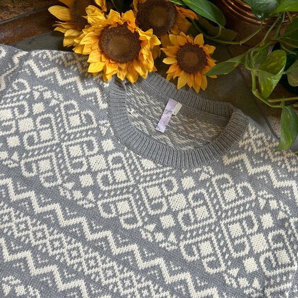 Alya Fair Isle Crew Neck Sweater (NEW) - Picture 5 of 12